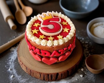 Dog Birthday Cake (Red)