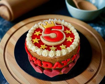 Dog Birthday Cake (Red)