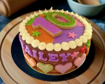 Dog Personalised LoveHeart Cake 6”
