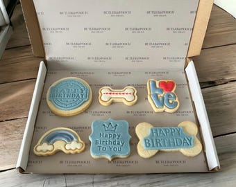 Dog Happy Birthday Iced Biscuit Selection Set