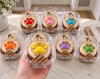 XL Dog Pupcake with Decorated Paw Biscuit
