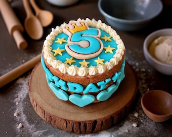 Dog Birthday Cake (Blue)