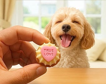 Dog Loveheart Mini Pupcakes (pink)
