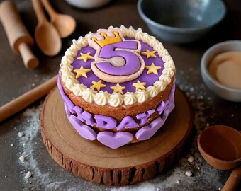 Dog Birthday Cake (Purple)