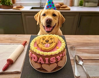Labrador Retriever Personalised Birthday Cake