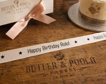 Personalised Decorative Ribbon: Butler & Pooch Celebration (Custom Name)