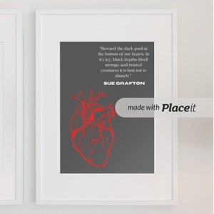 Digital Download Heart & Horror Quote Print