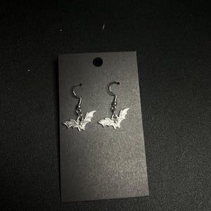 Tiny Bat Earrings: Nickel-Free Hooks, Handmade