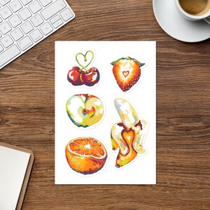 foglio di adesivi con frutta / Collezione Progresso, non perfezione
