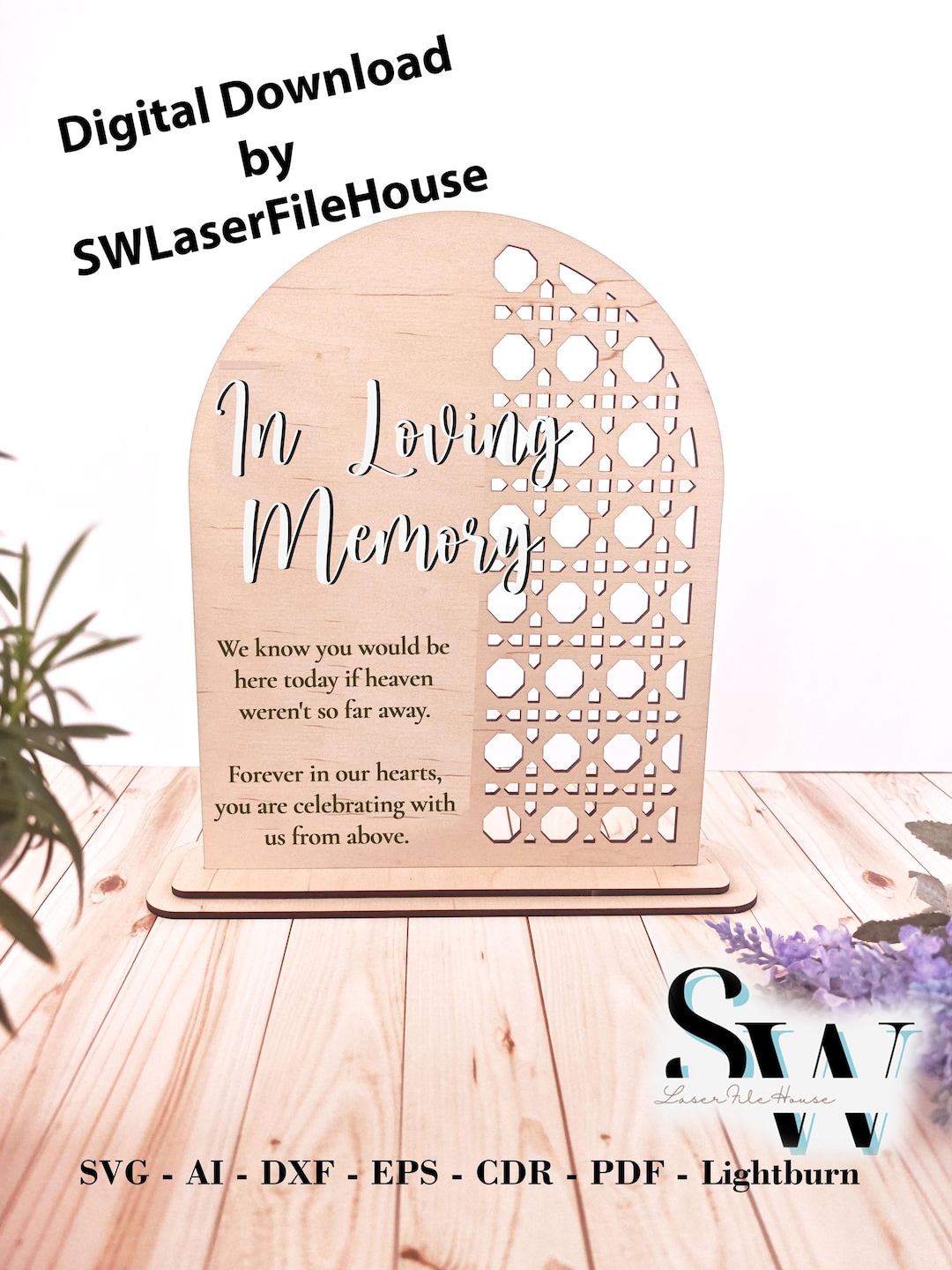 In Loving Memory Wedding Sign SVG, Memorial Table Decor Laser Cut File In Loving Memory Wedding Sign SVG, Memorial Table Decor Laser Cut File