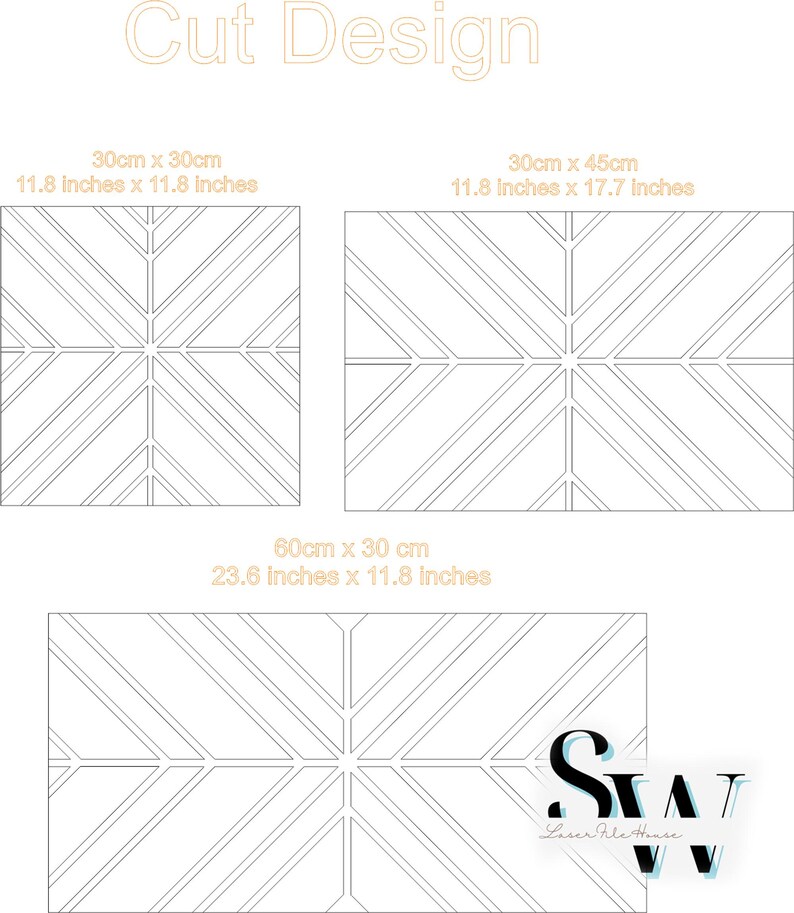 Rectangular Herringbone Pattern Dimensions Rectangle Herringbone SVG File - Laser Cut and Engrave Template - 3 ...