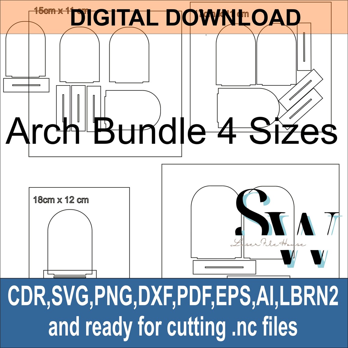 Digital File for Table Stand 4 Sizes Arch Bundle Template - Etsy