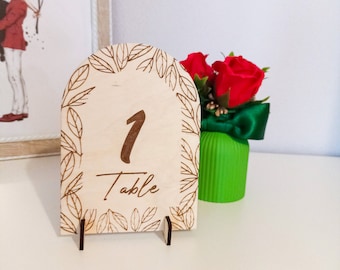 Floral Arch Table Number Stand Digital File, Wedding Decor Template, SVG Laser Cut File, Graduation Table Decor DXF, EPS Seating Arrangement