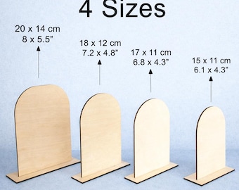 Arch Table Stand SVG Bundle | Laser Cut Standing Sign Base 4 Sizes | Wedding Table Number Holder, Bar Menu Stand, Event Decor File
