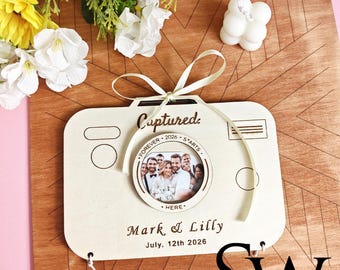 Camera Wedding Card  SVG, Laser Cut Cash Envelope Holder, Wedding Money Box Laser File dxf pdf ai cdr, Glowforge Keepsake Design