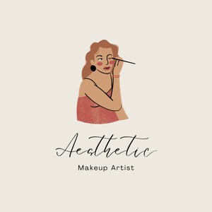 Personalized Canva Logo Template for Makeup and Beauty Professionals (Editable with Canva)