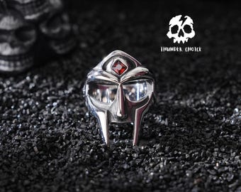 Men's Viking Cross Skull Ring, Gothic Jewelry Handmade for Him, Punk Birthday Gifts, Halloween Jewelry