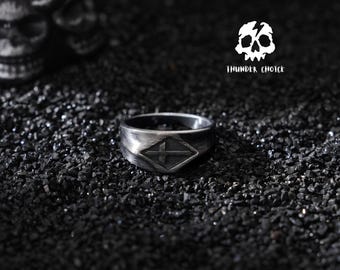 Men's Viking Pattern Ring, Vintage Hip Hop Men's Rings, Gothic Wedding Rings, Punk Birthday Gifts, Halloween Gifts for Him