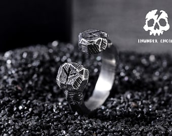 Handmade Viking Rings, Norse Rune Rings, Titanium Viking Amulet Rings for Men, Amulets, Pagan Gifts, Jewelry Gifts, Gothic Jewelry