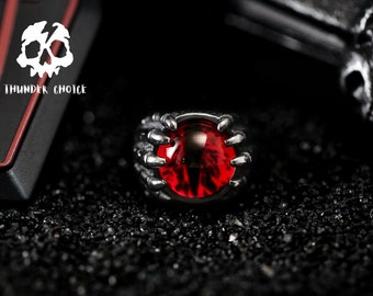 Gothic Eye Rings, Men's Punk Rings, Women's Personality Rings, Halloween Gifts, Handmade Jewelry Gift