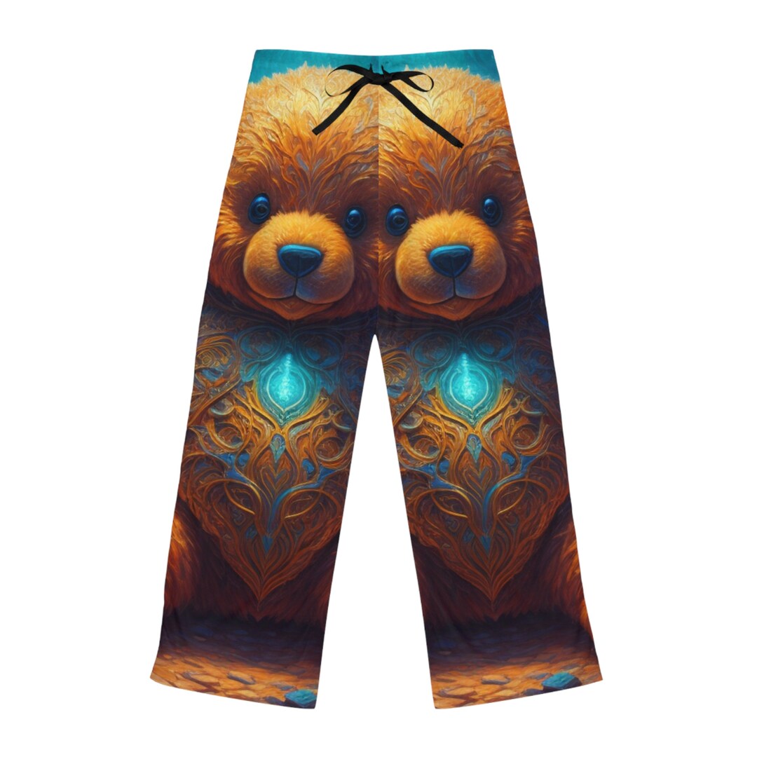 Women's Pajama Pants Heart Pj Pants Teddy Bear Pajama Pants Etsy
