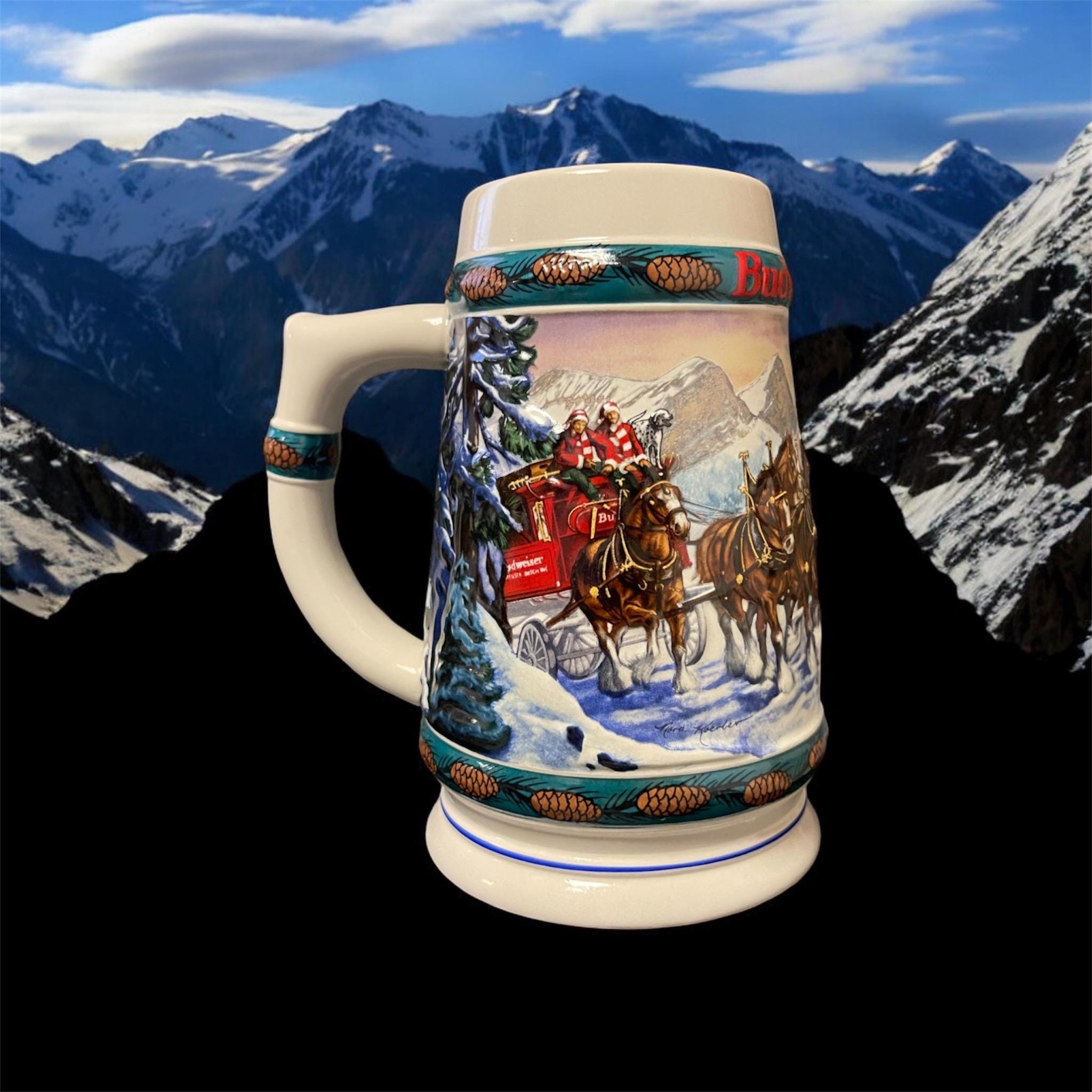 1993 Budweiser Holiday Stein “Special Delivery” with Box and COA