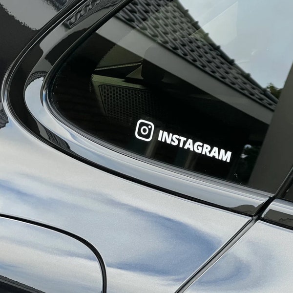 Nom Instagram personnalisé de qualité supérieure • Autocollants pour voitures, verre, cadeaux et bien plus encore...