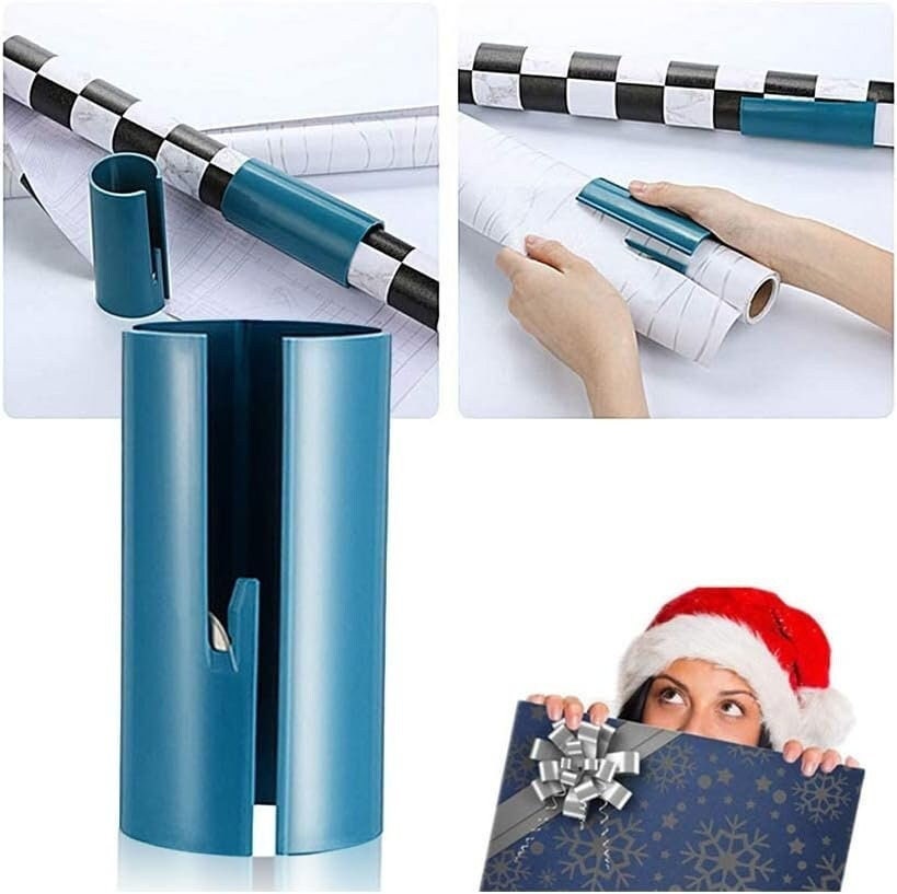 Wrapping Paper Cutter ,christmas Tool , Gift Wrapper , Saftey Cutter Safe  Roll Cutter 
