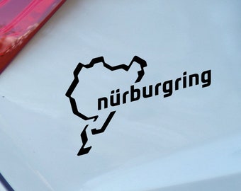 NURBURGRING | Sticker pour voiture emblématique en vinyle pour pare-chocs | 24 couleurs disponibles