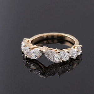 Marquise Diamond Eternity Band Statement Ring Eternity Ring Multi Stone Ring Engagement Ring Promise Ring Minimalist Ring Gift For Wife