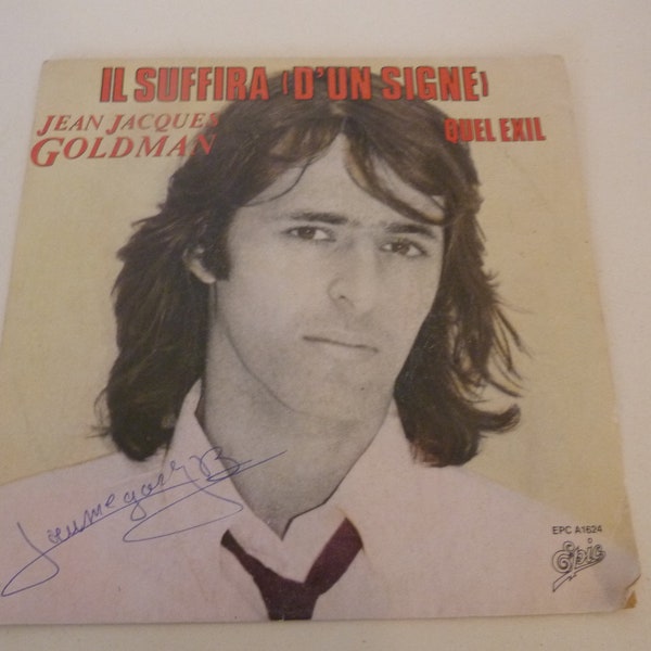 1980 Original vinyle record  Jean Jacques GOLDMAN/ Il suffira d'un signe