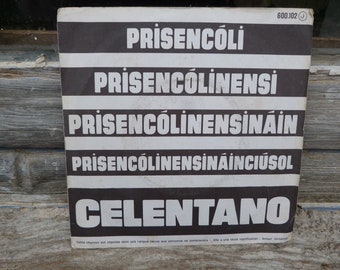 1973 Original vinyle record Adriano CELENTANO / Prisencoli