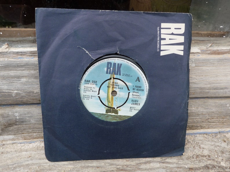 Ruby Record Label 1972 Original Vinyle Record Ruby James / I Found My Heaven - Etsy