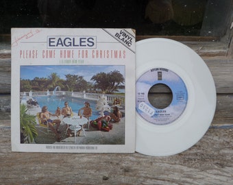 1978 Disque vinyle original EAGLES / Venez à la maison pour Noël / Vinyle blanc