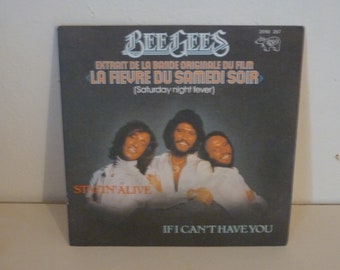 1977 original vinyle record   Bee gees  Stayin' alive /Saturday night fever sountrack