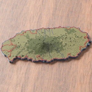 Carte 3D du sentier Jeju Olle | Art mural carte du sentier de l'île de Jeju | Randonnée en Corée du Sud | Cadeau pour les amateurs de marche et de vagabondage | Célébrez votre voyage