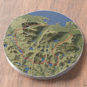 Carte 3D de Dientes de Navarino | Dents de Navarin | Terre de Feu Chili | Art mural carte des sentiers de Patagonie | Commémorez votre voyage