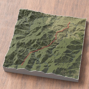 Lost City Trek 3D-Karte | Ciudad Perdida Kolumbien | Wanderkarte Wandbild | Geschenk für Abenteurer & Entdecker | Gedenken Ihrer Entdeckungsreise