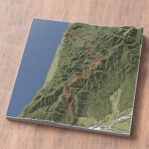 Paparoa Track 3D Karte | Paparoa Nationalpark Südinsel | Neuseeland Great Walks | Wanderkarte Wandbild | Trampelnde Liebende, Souvenir