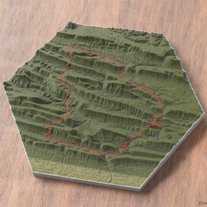 Carte 3D de Eagle Rock Loop | Carte des sentiers de randonnée | Arkansas États-Unis | Impression de paysage pittoresque | Cadeau pour les amateurs de camping | Souvenir de routards