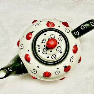 Burton & Burton Hand-Painted Ladybug Tea Pot