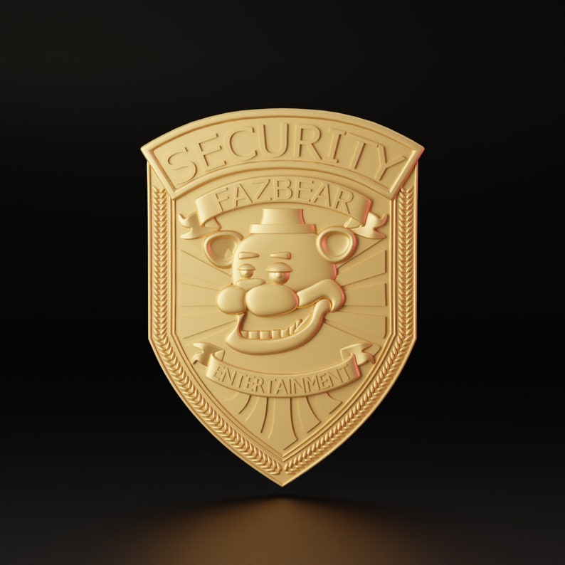 Five Nights at Freddy's Security Badge STL File Etsy