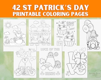 St Patrick's Day Malseiten Für Kinder Kleinkinder Vorschulkinder Malbuch Einfache Malseiten St Patricks Day Kinder Aktivität Printable