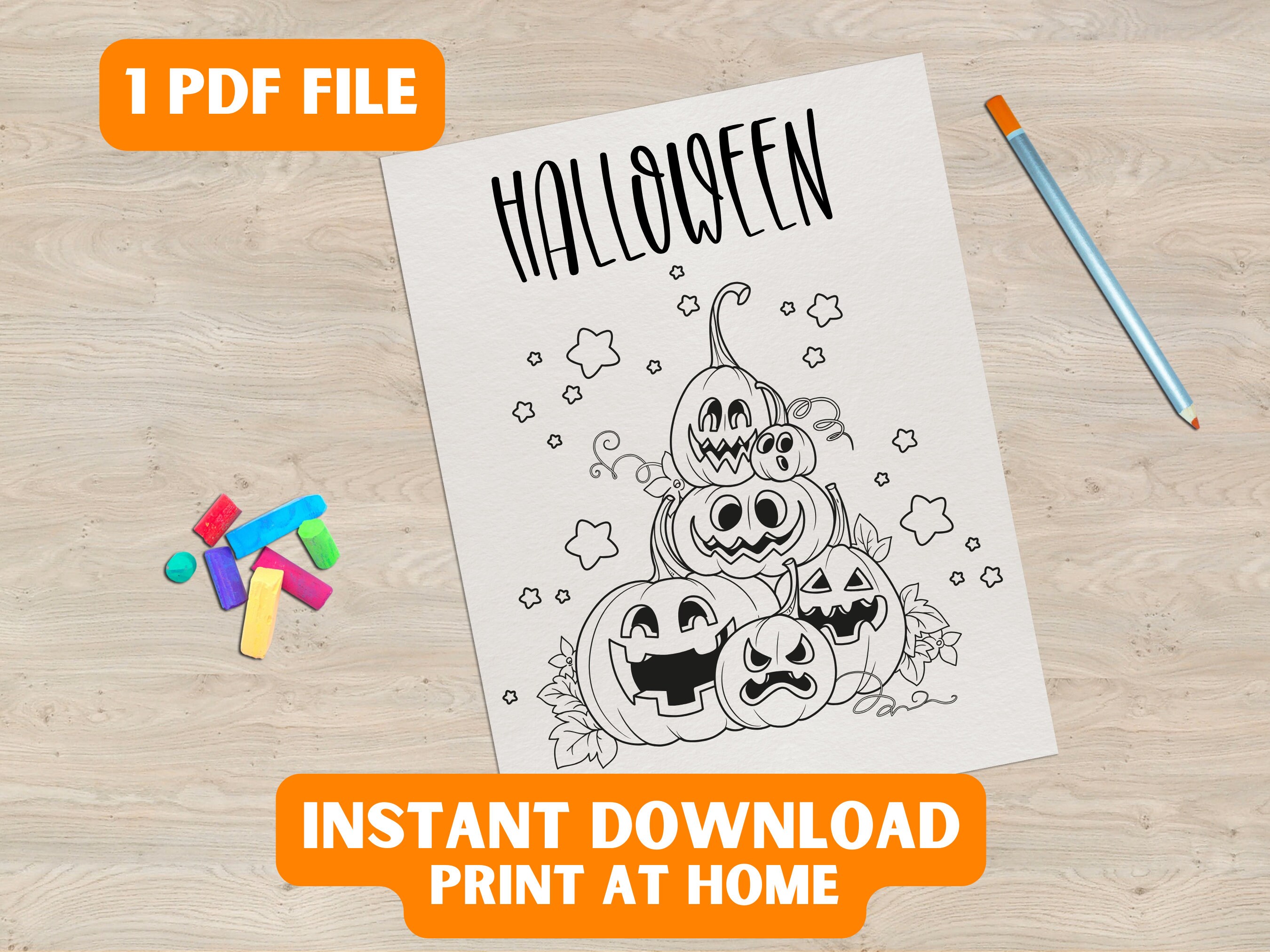 Halloween Coloring Pages for Kids Toddlers Preschoolers | Spooky Fun ...