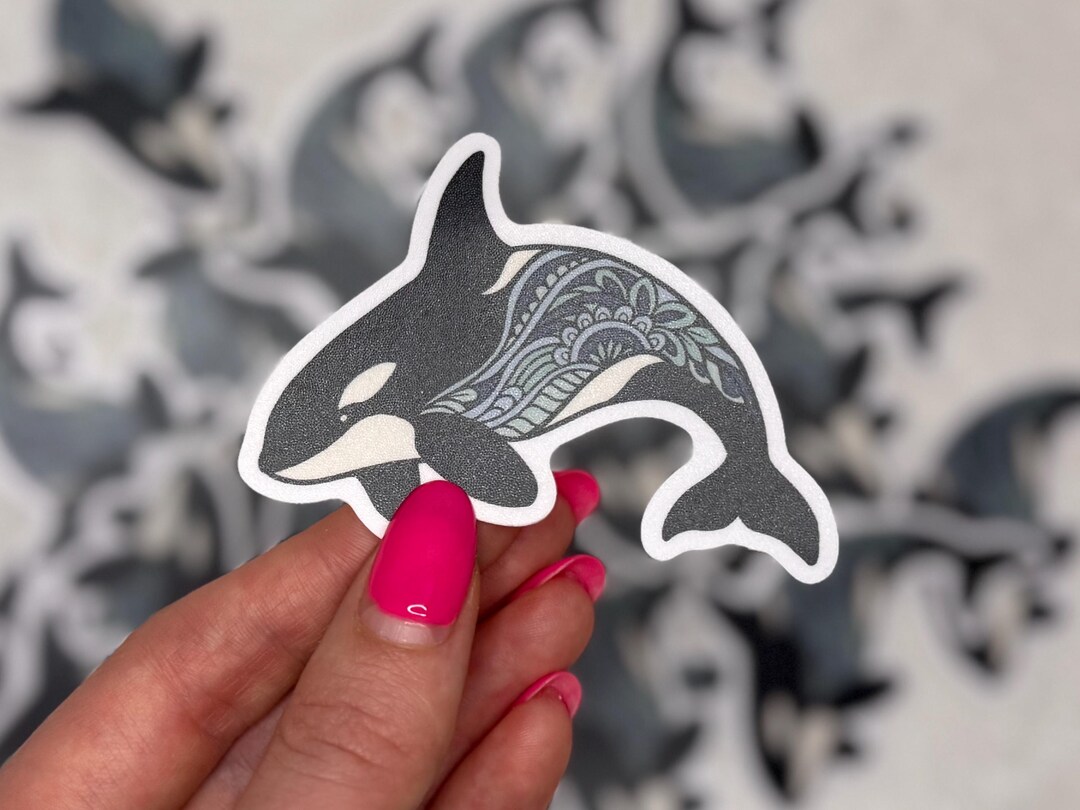Orca Sticker | Nature and Wildlife, Killer Whale Decal for Laptops ...
