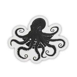 Octopus, Nature sticker, Marine life, cephalopod, Waterproof vinyl decal