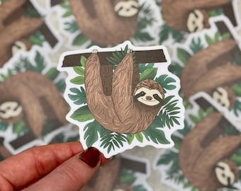 Sloth sticker | Nature and wildlife decal for laptops, water bottles, and journals