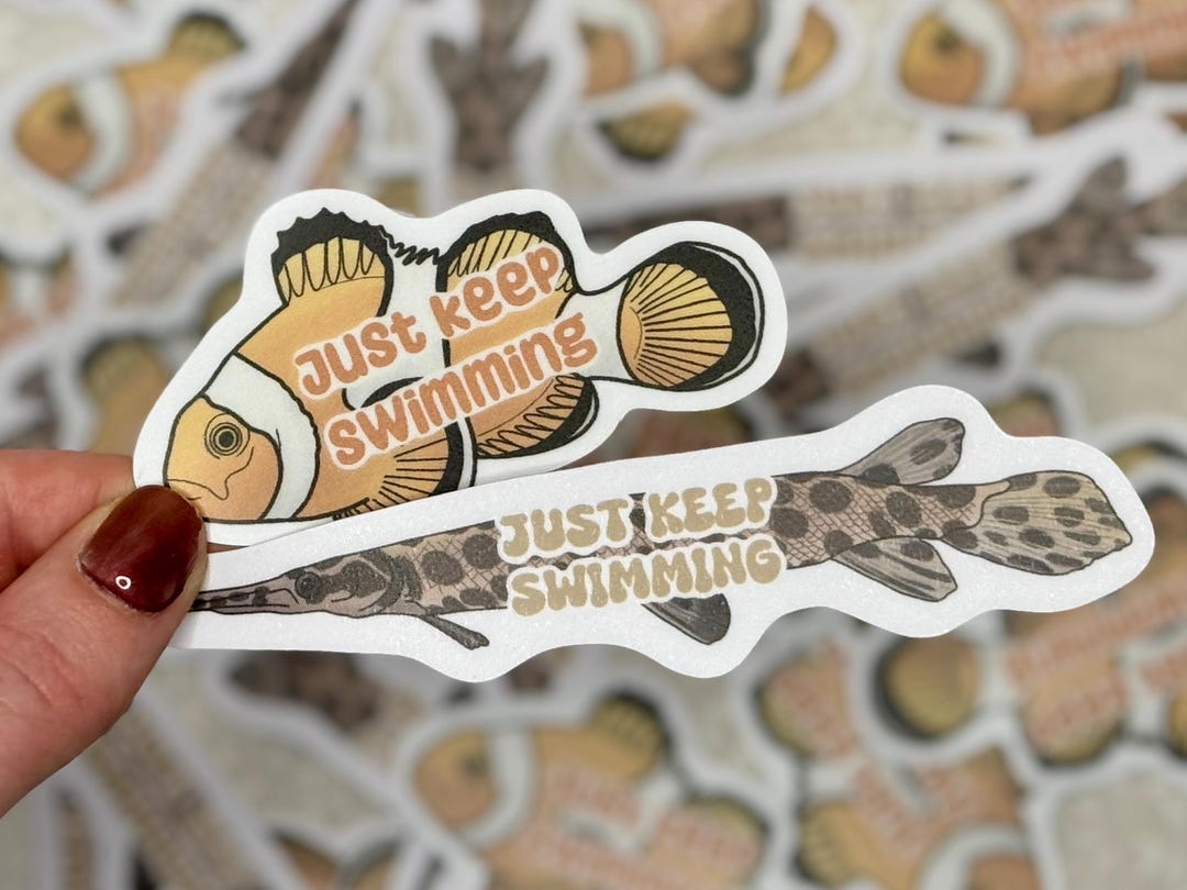 Just Keep Swimming Sticker | Nature and Wildlife, Fish Decal for ...