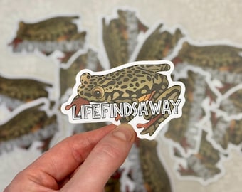 Life finds a way - Jurassic Park sticker | Nature and wildlife, Frog decal for laptops, water bottles, notebooks