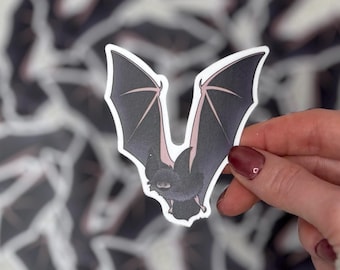 Adesivo pipistrello / Decalcomania natura e fauna selvatica per computer portatili, bottiglie d'acqua e diari